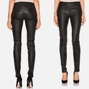 Helmut Lang Lamb Leather Skinny Legging Pant | Black |Size 0